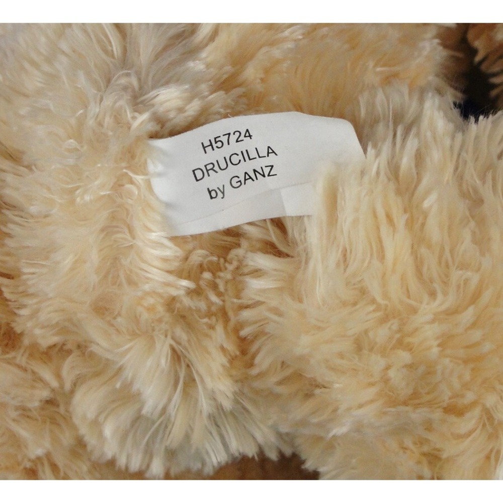 RARE Ganz Drucilla Girl Bear Plush Tan Pink Pill Hat Roses Bow Stuffed Animal - Picture 7 of 8